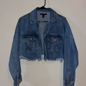 Forever 21 Jean cropped jacket SIZE: S